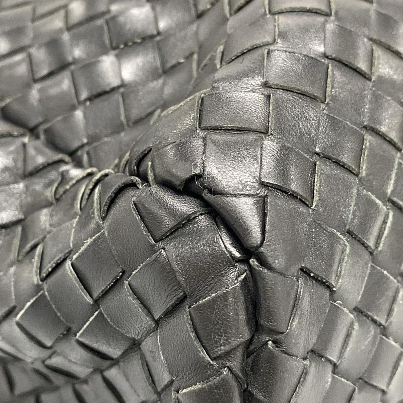 Bottega Veneta Business Bag Intrecciato 122139 Black Leather