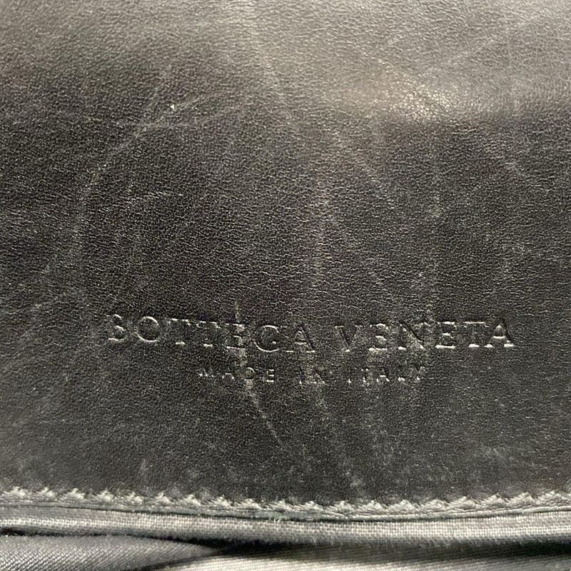 Bottega Veneta Business Bag Intrecciato 122139 Black Leather