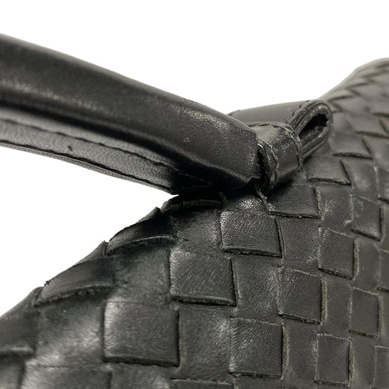 Bottega Veneta Business Bag Intrecciato 122139 Black Leather