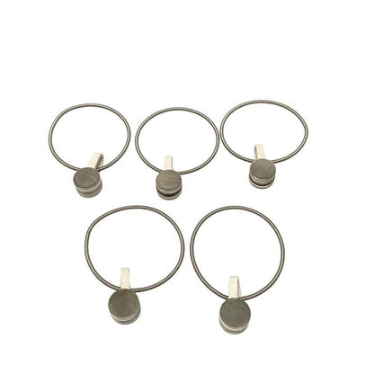 Hermes Small Accessories Hanging Set Silver Carré Wall Magnet (5 Pieces Of
