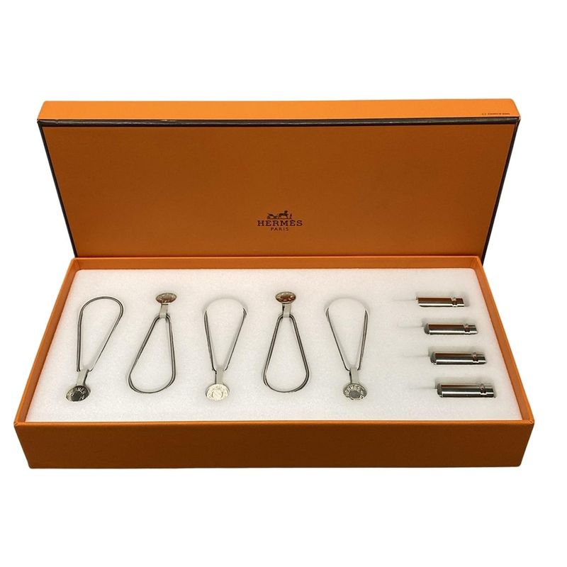 Hermes Small Accessories Hanging Set Silver Carré Wall Magnet (5 Pieces Of