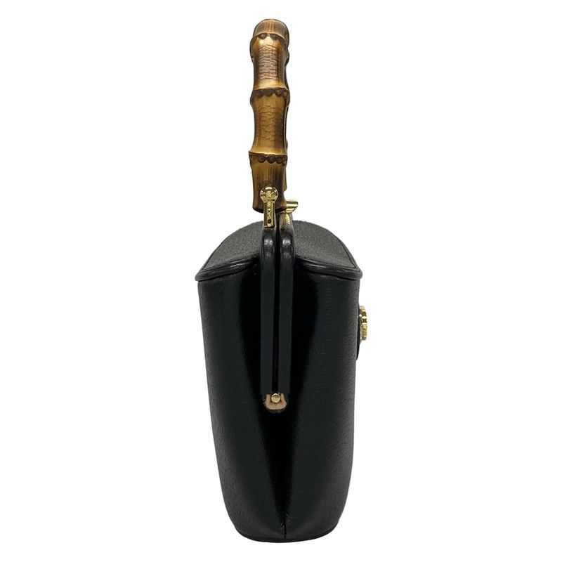Gucci Handbag Mini Bamboo Bucket Bag 616436 Black Mini Bag Leather