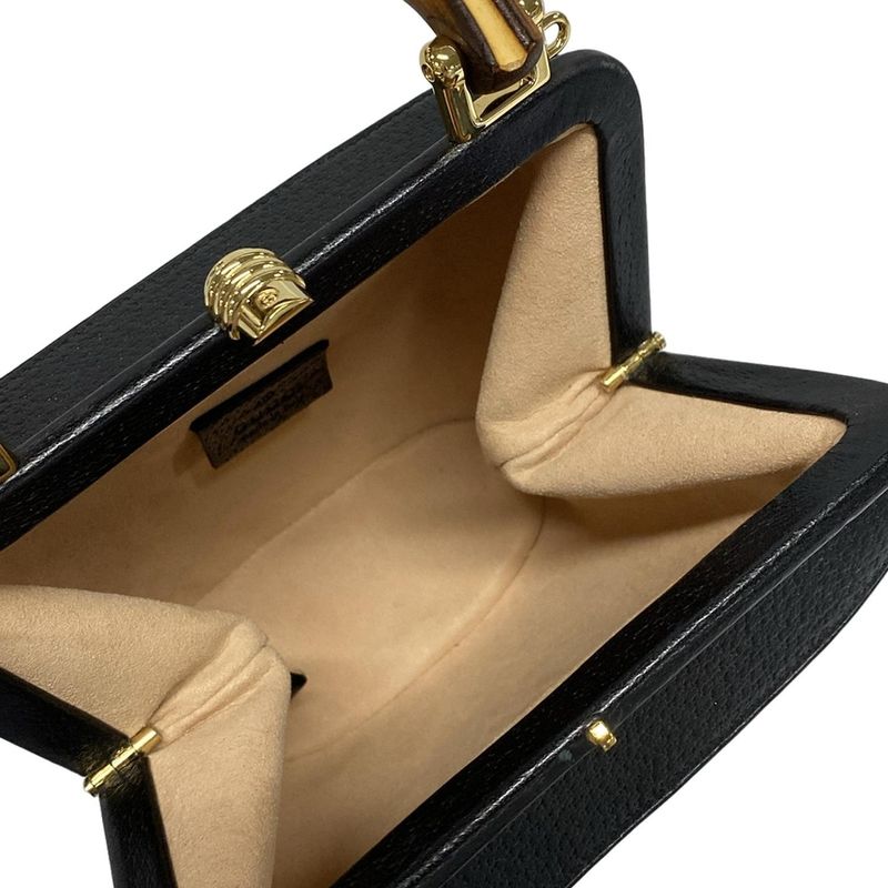 Gucci Handbag Mini Bamboo Bucket Bag 616436 Black Mini Bag Leather