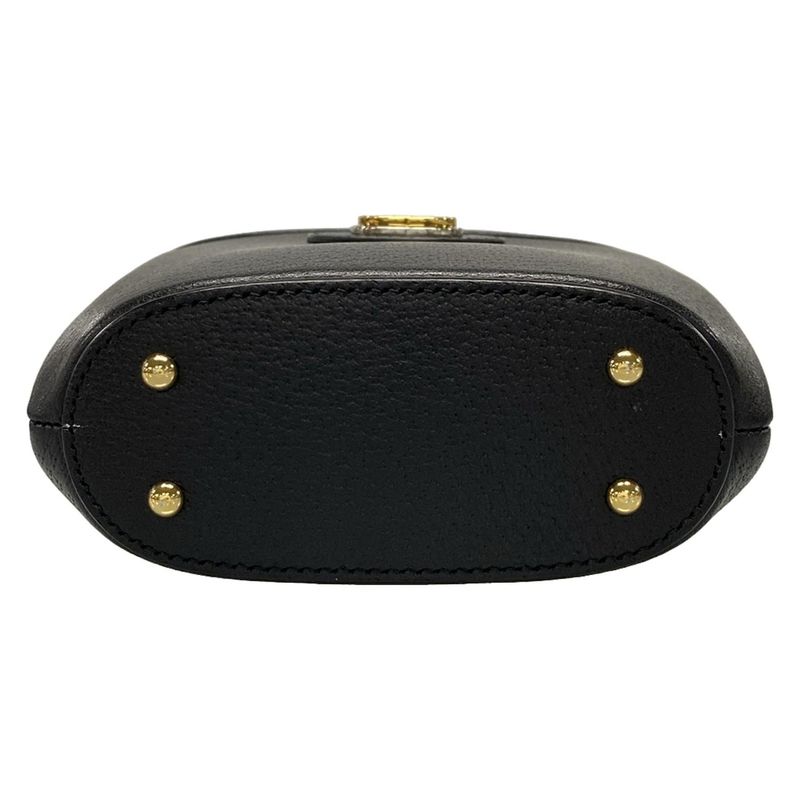 Gucci Handbag Mini Bamboo Bucket Bag 616436 Black Mini Bag Leather