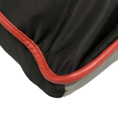 Prada Backpack Sac - Black X Gray X Red Leather