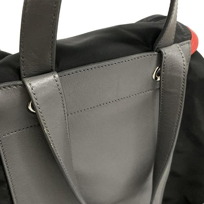 Prada Backpack Sac - Black X Gray X Red Leather