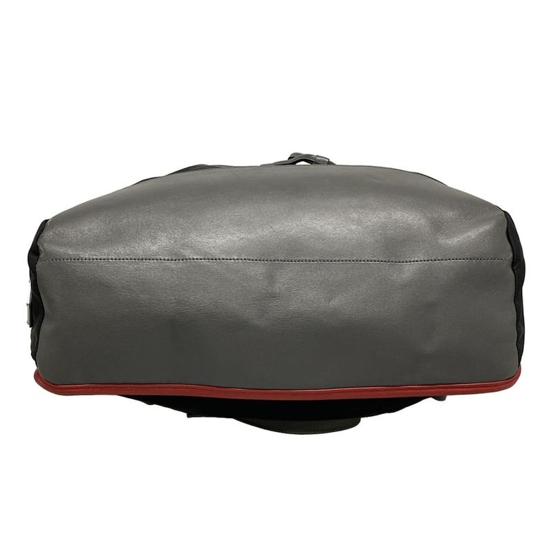 Prada Backpack Sac - Black X Gray X Red Leather