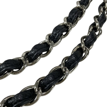 Chanel Shoulder Bag - Black Coco Mark / Chain Shoulder / Silver Hardware