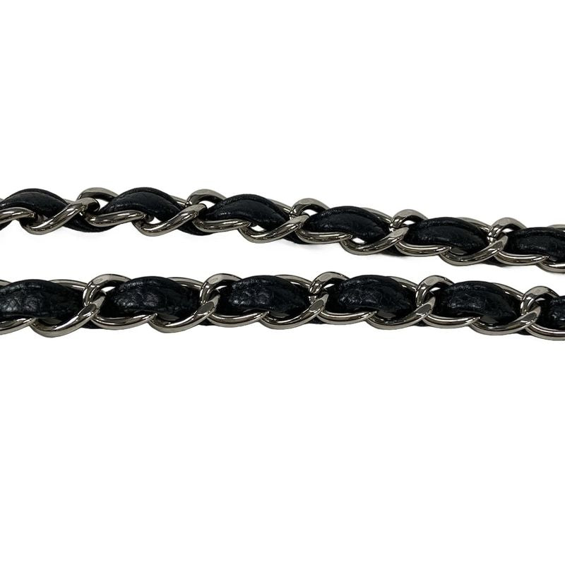Chanel Shoulder Bag - Black Coco Mark / Chain Shoulder / Silver Hardware