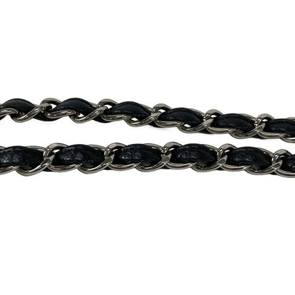 Chanel Shoulder Bag - Black Coco Mark / Chain Shoulder / Silver Hardware