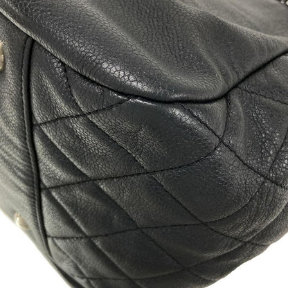 Chanel Shoulder Bag - Black Coco Mark / Chain Shoulder / Silver Hardware