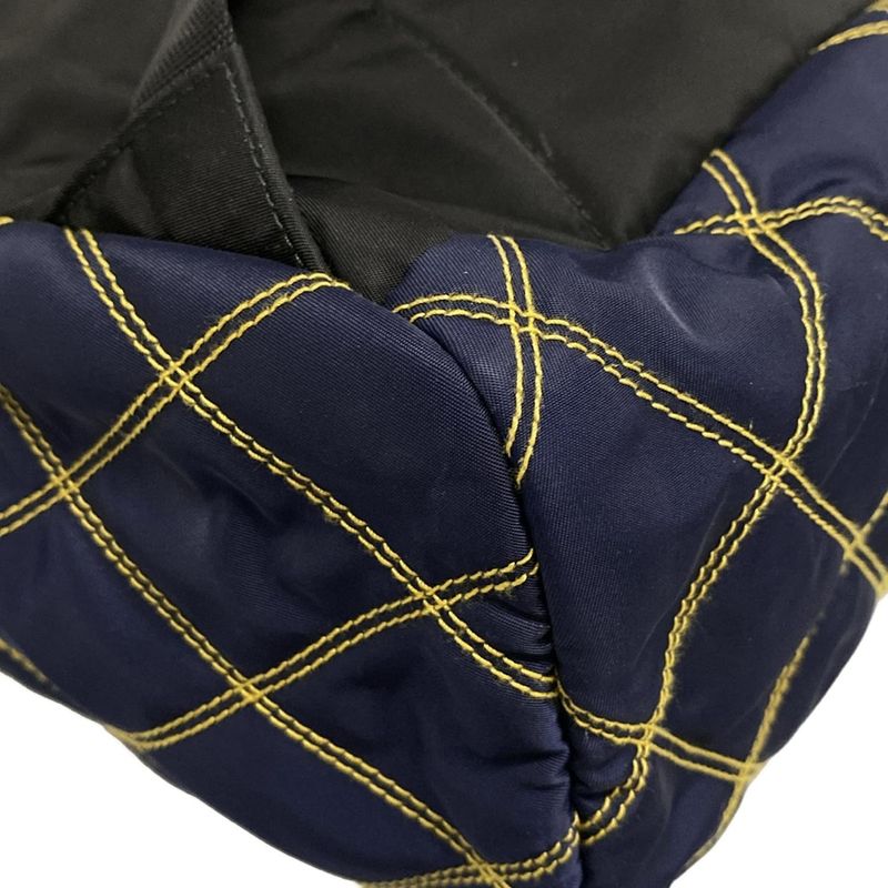 Prada Backpack Sac - Black X Dark Navy X Multi Quilted Leather