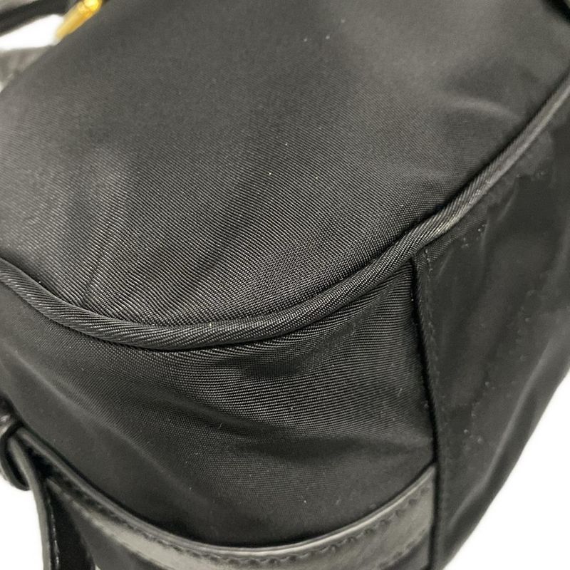 Prada Handbag - Black Leather Tag Leather