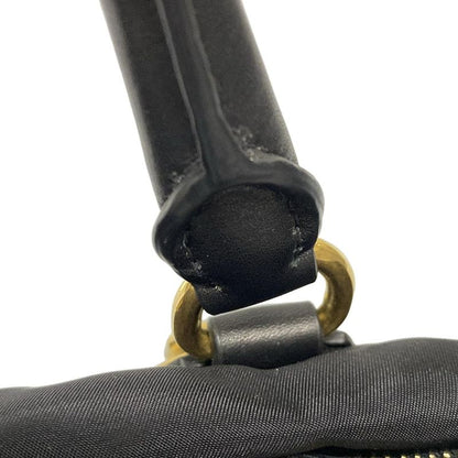 Prada Handbag - Black Leather Tag Leather