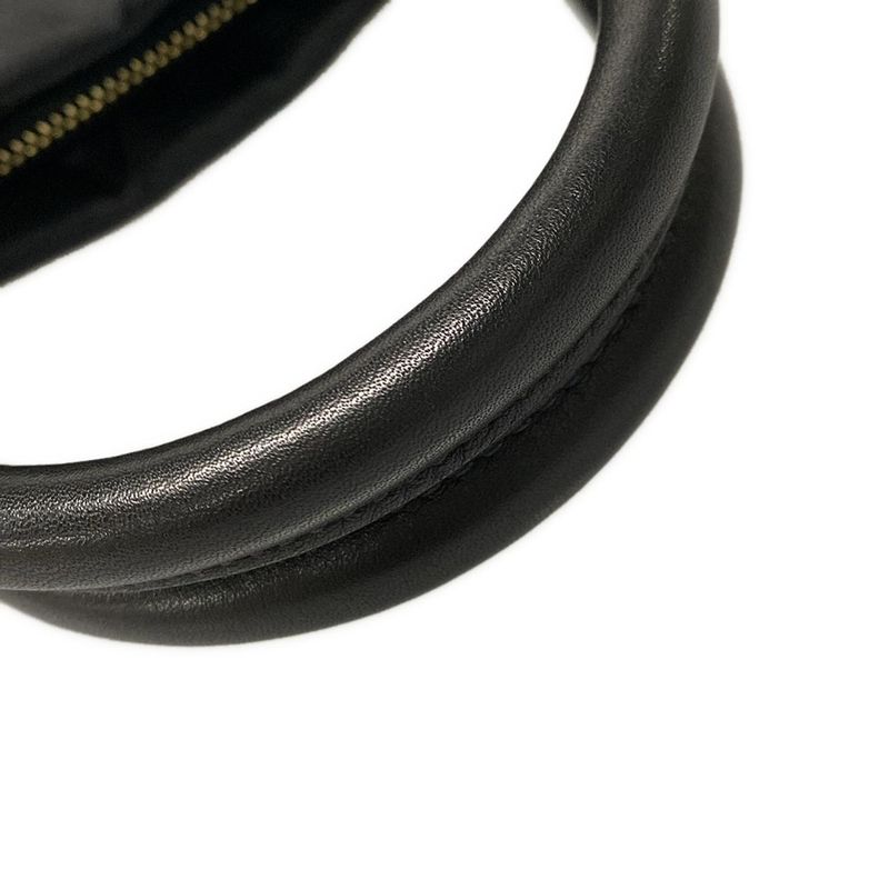 Prada Handbag - Black Leather Tag Leather