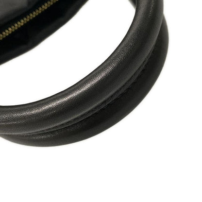 Prada Handbag - Black Leather Tag Leather