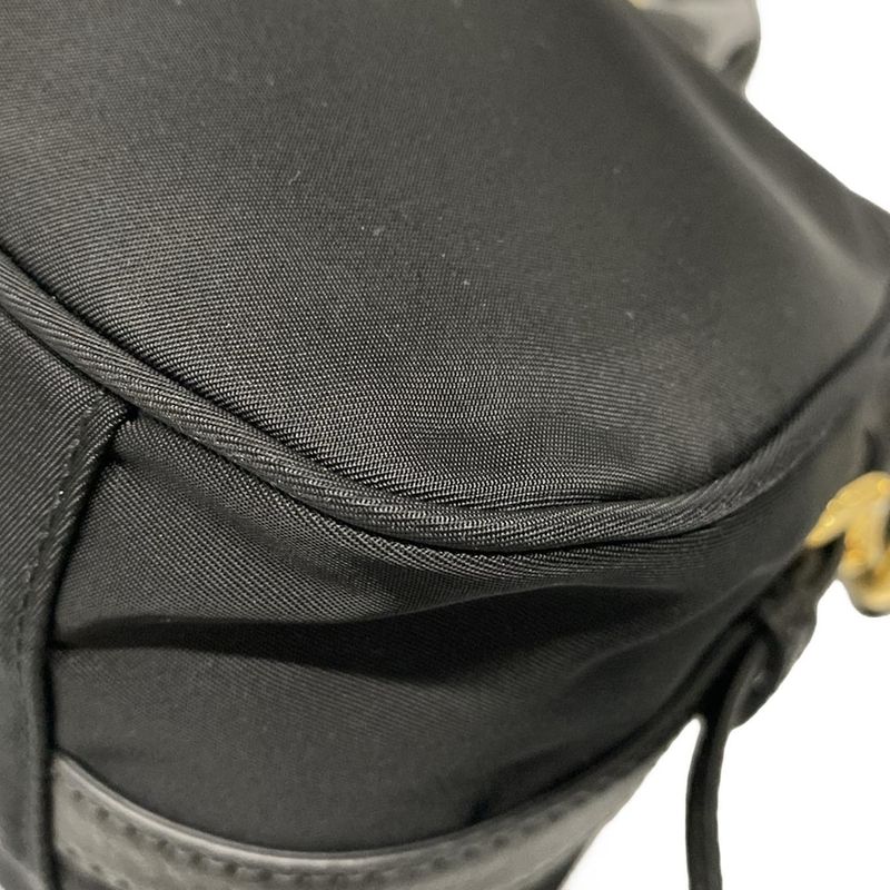 Prada Handbag - Black Leather Tag Leather