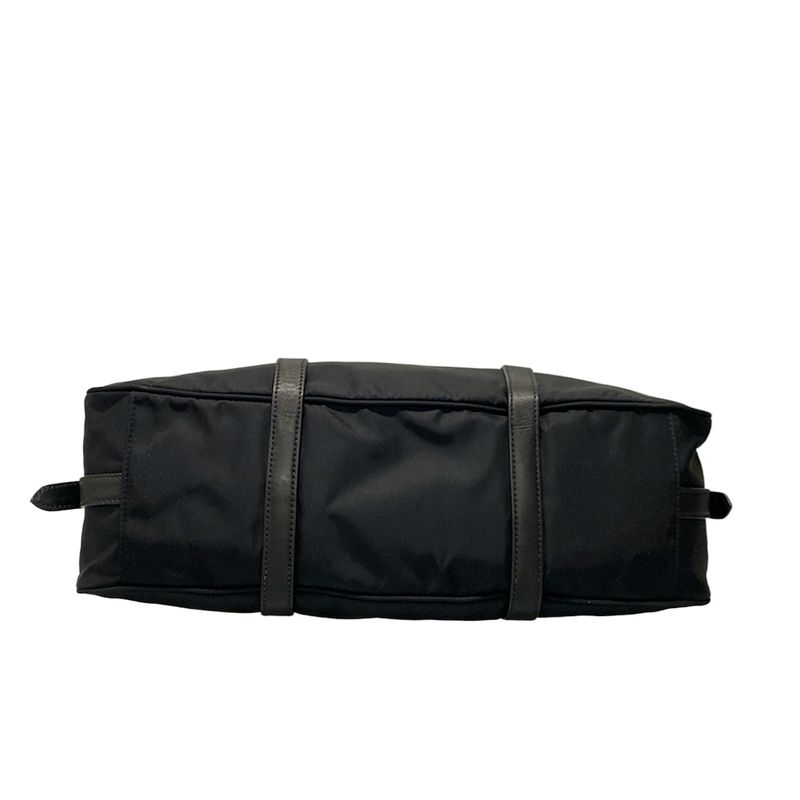 Prada Handbag - Black Leather Tag Leather