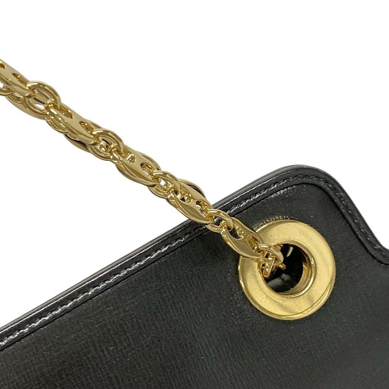 Gucci Shoulder Bag Interlocking Gmarina 576422 Black Chain Shoulder Leather