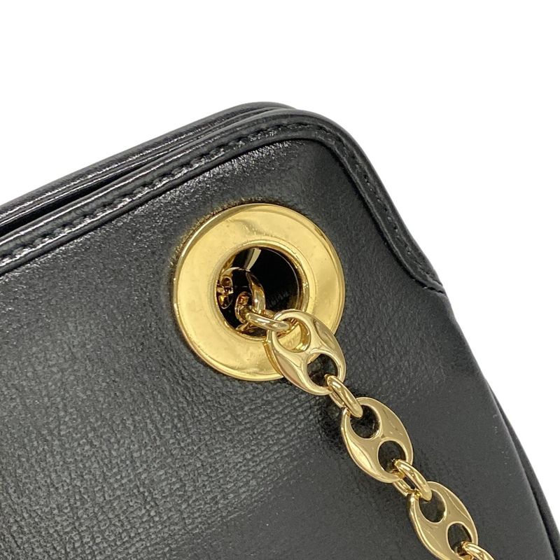 Gucci Shoulder Bag Interlocking Gmarina 576422 Black Chain Shoulder Leather