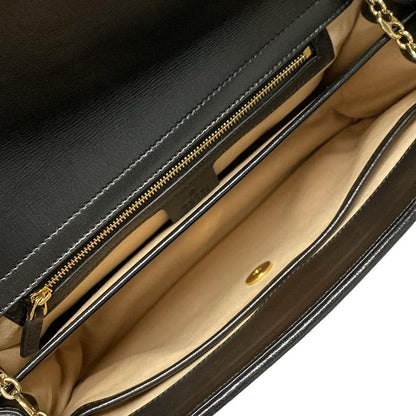 Gucci Shoulder Bag Interlocking Gmarina 576422 Black Chain Shoulder Leather