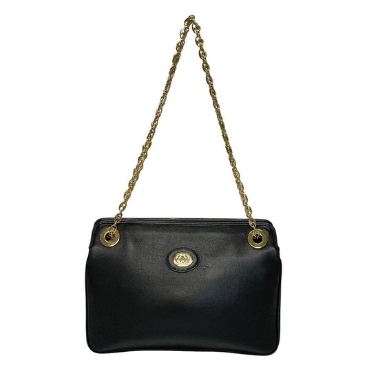 Gucci Shoulder Bag Interlocking Gmarina 576422 Black Chain Shoulder Leather