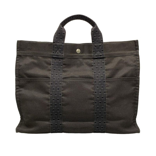 Hermes Tote Bag Her Line Tote MM Gray Old Pattern Hardware