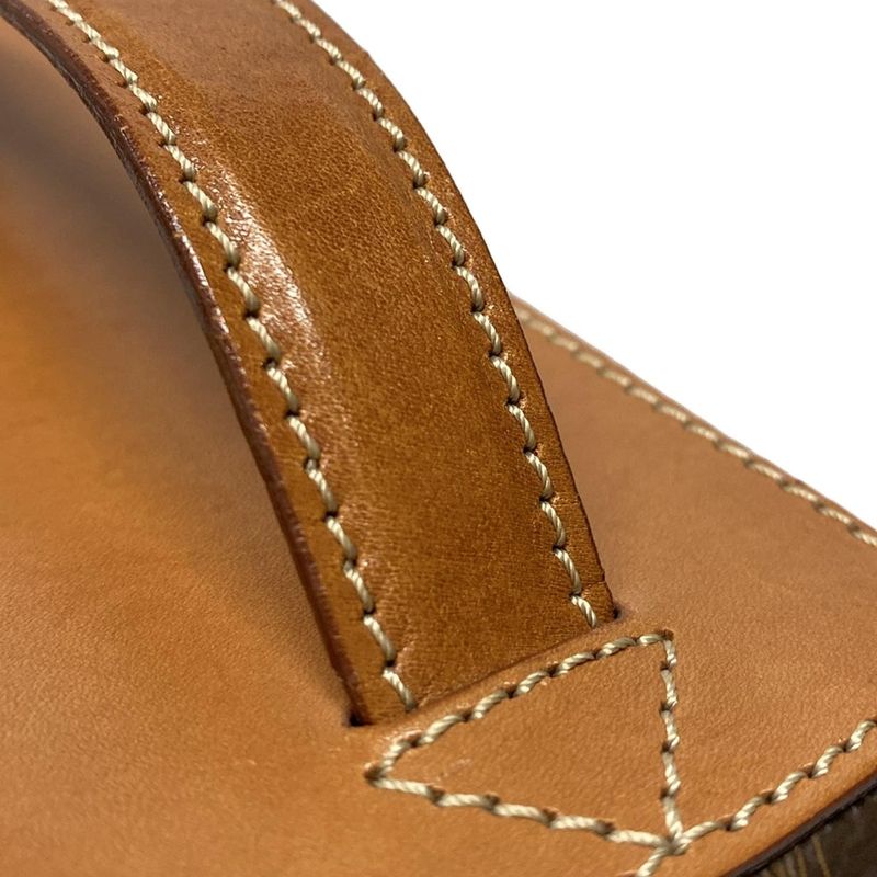 Celine Vanity Bag Macadam Pattern Dark Brown And Brown Leather