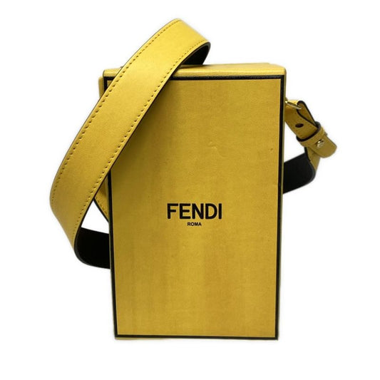 Fendi Shoulder Bag - 7va519 Yellow And Black Leather