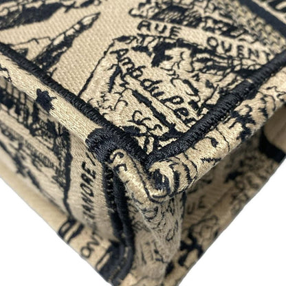 Dior/christian Dior Tote Bag Book Tote Mini Phone Bag Beige And Black