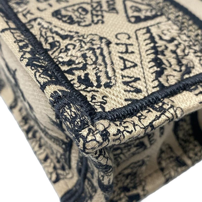 Dior/christian Dior Tote Bag Book Tote Mini Phone Bag Beige And Black