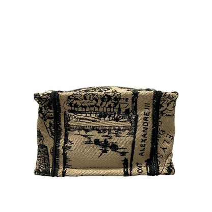 Dior/christian Dior Tote Bag Book Tote Mini Phone Bag Beige And Black