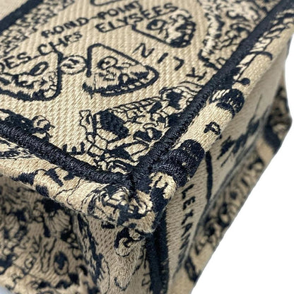 Dior/christian Dior Tote Bag Book Tote Mini Phone Bag Beige And Black