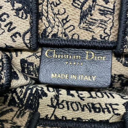 Dior/christian Dior Tote Bag Book Tote Mini Phone Bag Beige And Black