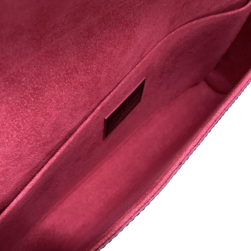 Louis Vuitton Wallet Epi Pochette Felice M64579 Noir Black × Hot Pink Leather