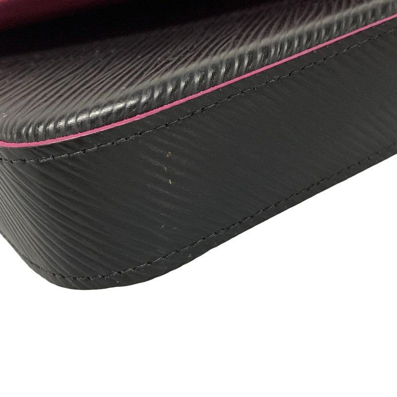 Louis Vuitton Wallet Epi Pochette Felice M64579 Noir Black × Hot Pink Leather