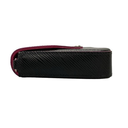 Louis Vuitton Wallet Epi Pochette Felice M64579 Noir Black × Hot Pink Leather