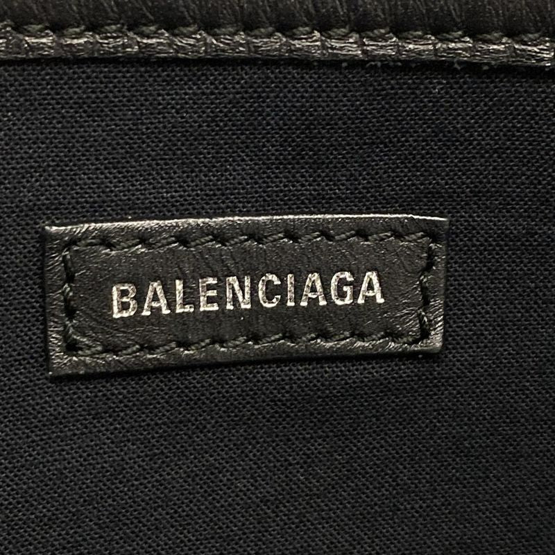 Balenciaga Tote Bag Navy New Medium Cabas Bag 581292 Ivory And Black Leather