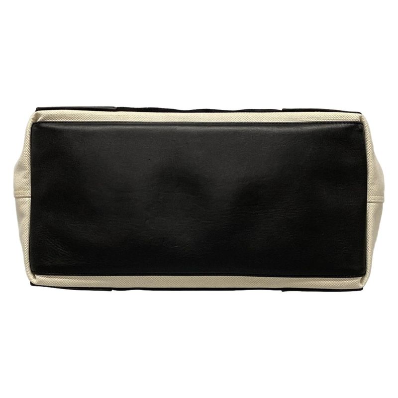 Balenciaga Tote Bag Navy New Medium Cabas Bag 581292 Ivory And Black Leather