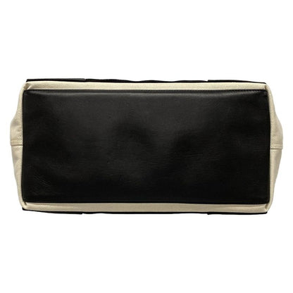 Balenciaga Tote Bag Navy New Medium Cabas Bag 581292 Ivory And Black Leather