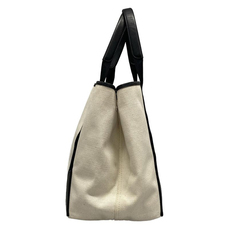 Balenciaga Tote Bag Navy New Medium Cabas Bag 581292 Ivory And Black Leather