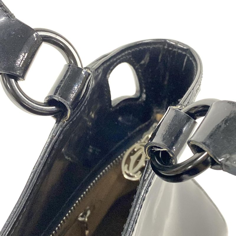 Cartier Marcello Handbag Black Leather
