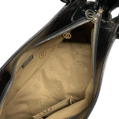Cartier Marcello Handbag Black Leather