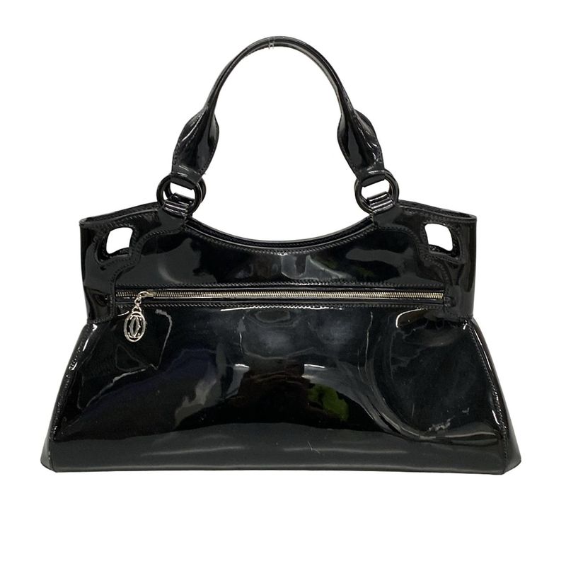Cartier Marcello Handbag Black Leather