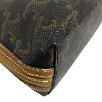 Celine Shoulder Bag Chain Clutch Black And Brown Chain Shoulder Leather