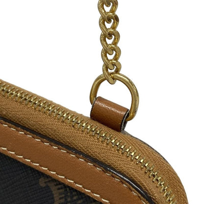 Celine Shoulder Bag Chain Clutch Black And Brown Chain Shoulder Leather