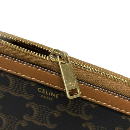 Celine Shoulder Bag Chain Clutch Black And Brown Chain Shoulder Leather