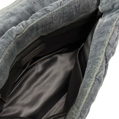 Chanel Shoulder Bag Bubble Quilt Gray Vintage Silver Hardware / Chain Shoulder