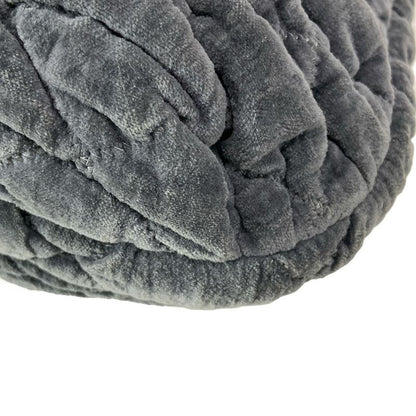 Chanel Shoulder Bag Bubble Quilt Gray Vintage Silver Hardware / Chain Shoulder