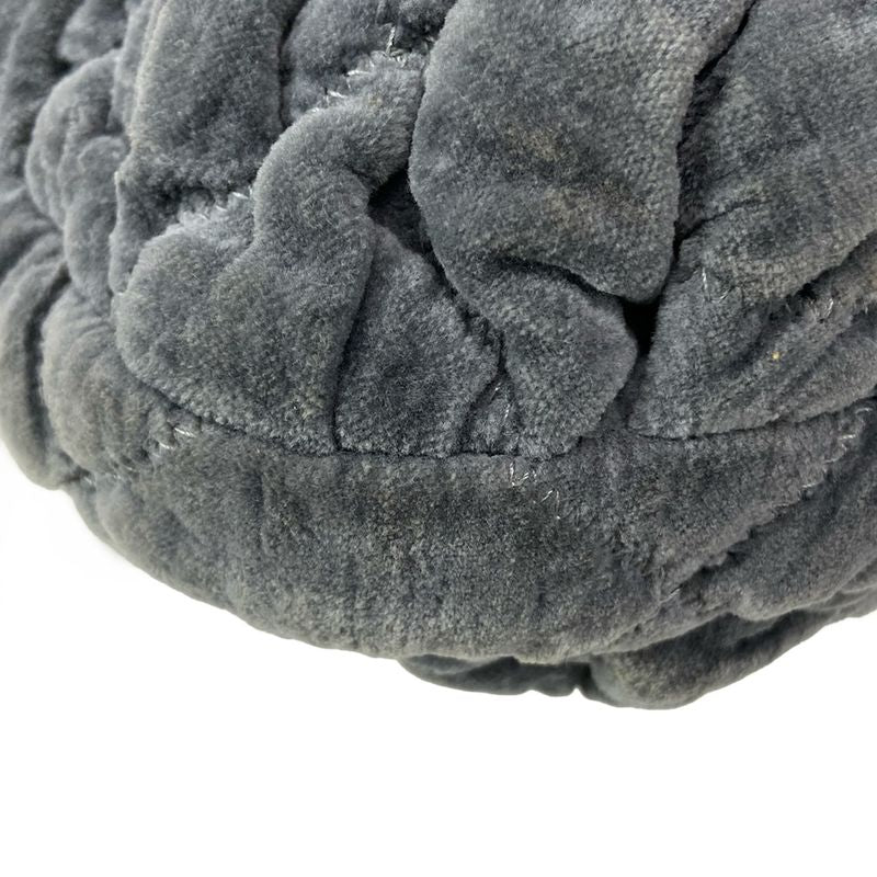 Chanel Shoulder Bag Bubble Quilt Gray Vintage Silver Hardware / Chain Shoulder